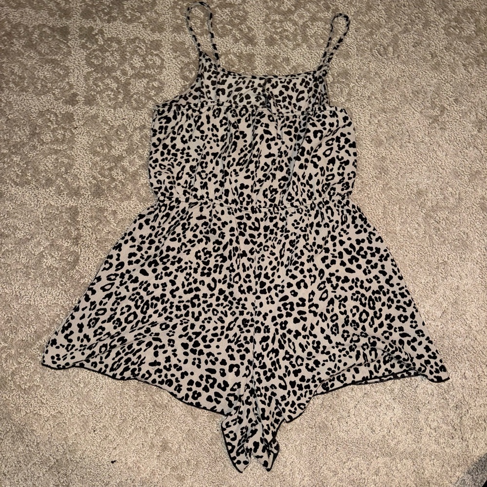 Rue21 Black and White Leopard Print Kids Romper